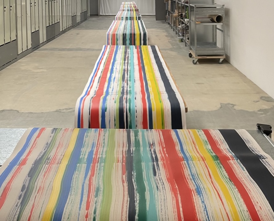 Tapete aus Farbresten